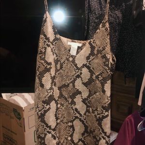 snakeskin top